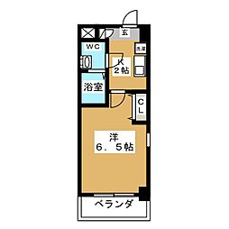 パルティーダ 1Kの間取図画像