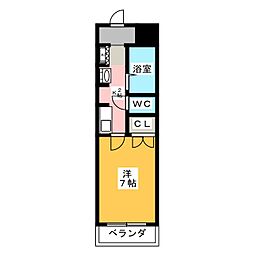 メゾン・ド・ソレイユ 1Kの間取図画像