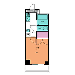 メゾン・ド・ソレイユ 1Kの間取図画像