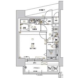 名古屋市北区稚児宮通2丁目マンション 1Kの間取図画像