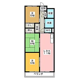 シャリテ西味鋺N 3LDKの間取図画像