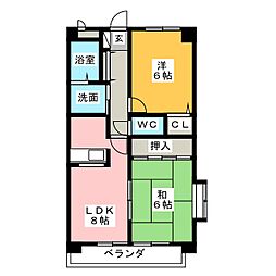 グランドメゾン黒川 2LDKの間取図画像