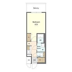 名古屋市北区杉栄町5丁目マンション 1Kの間取図画像