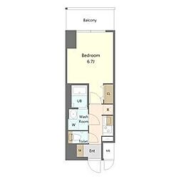 名古屋市北区杉栄町5丁目マンション 1Kの間取図画像