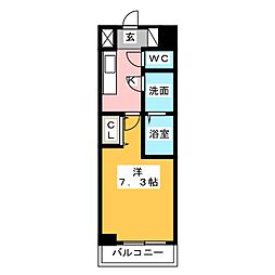 S-RESIDENCE志賀本通North 1Kの間取図画像