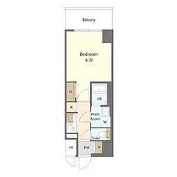 名古屋市北区杉栄町5丁目マンション 1Kの間取図画像