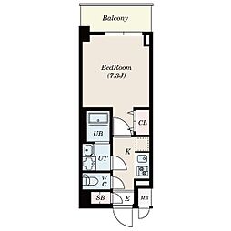 S-RESIDENCE志賀本通North 1Kの間取図画像