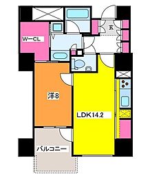 グランドメゾン西堀通タワー 1LDKの間取図画像
