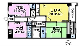 エスポワール善福寺 402 4階3LDKの間取り