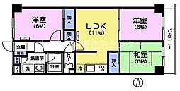 グランドゥール田無 4階3LDKの間取り