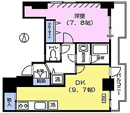エターナル桜台 1DKの間取図画像