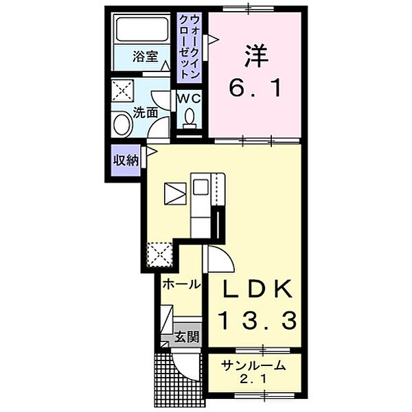 仮）山アパートI 102｜和歌山県岩出市山(賃貸アパート1LDK・1階・50.05㎡)の写真 その2