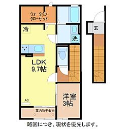 キキョウKT 1LDKの間取図画像