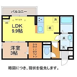 KOHRYU 1LDKの間取図画像