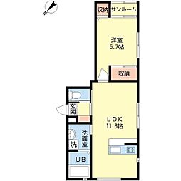 間取図画像 1LDK