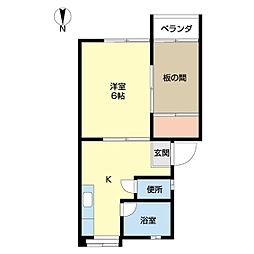 ルーチェ 2Kの間取図画像