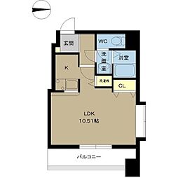 SUITE.HND ワンルームの間取図画像