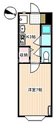 サンガーディアン 1Kの間取図画像