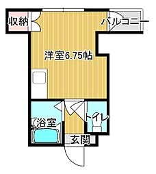 オザキビル ワンルームの間取図画像