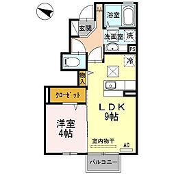 メゾン・ド・ウィット・ホウェールペンタ 1LDKの間取図画像
