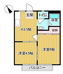 SanLifeスワン 2Kの間取図画像