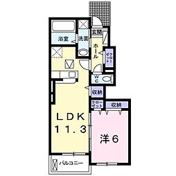 ラフレシール3 1LDKの間取図画像