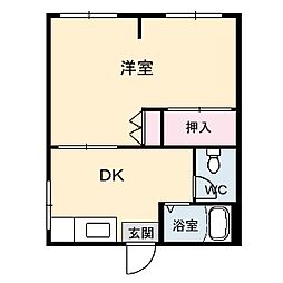 ル・ベラージュ 1DKの間取図画像