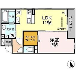 コンフォールコート 1LDKの間取図画像