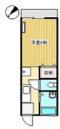 アイビス稗田南 1Kの間取図画像