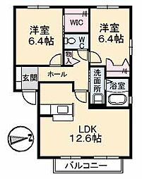 ジョイナスC 2LDKの間取図画像