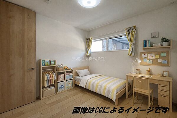 子供部屋4.5帖。高い位置の窓は周囲からの視線も気になりにくいです※画像はイメージです。