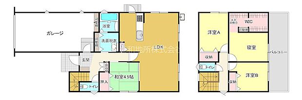 玄関からも出入りできる便利なインナーガレージと20帖の広々としたLDKが魅力の間取です