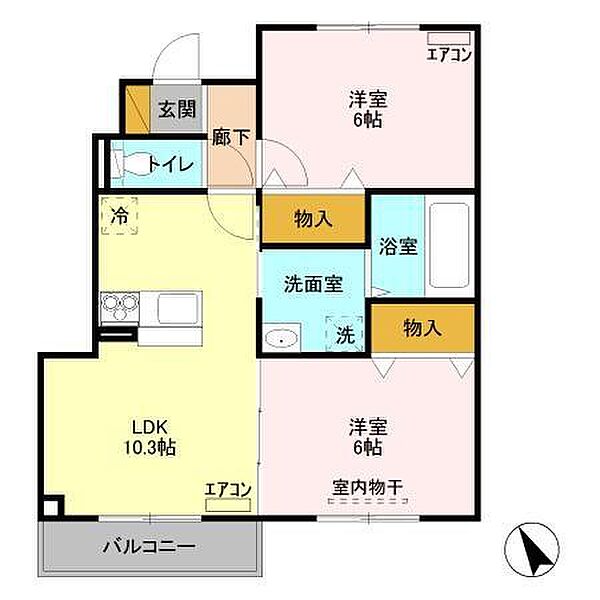 同じ建物の物件間取り写真 - ID:208008995746