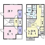 龍ケ崎市白羽2丁目 2階建 築24年のイメージ