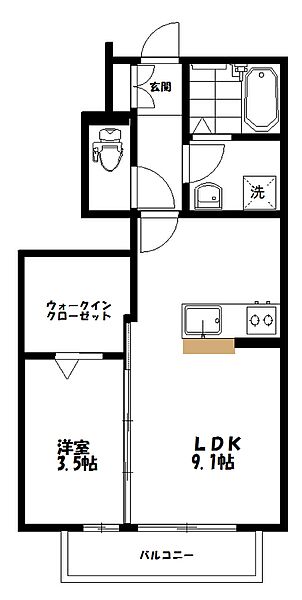 ソフィア 105｜茨城県つくば市大角豆(賃貸アパート1LDK・1階・32.94㎡)の写真 その2