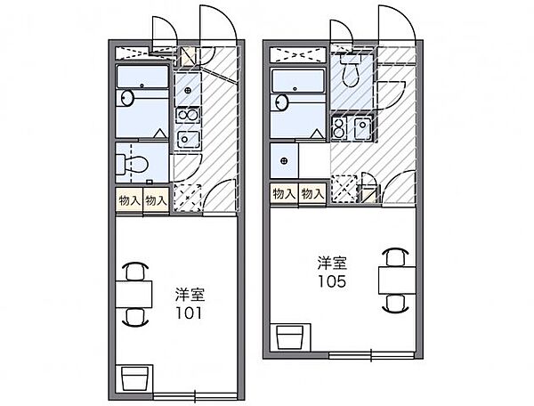 レオパレスメゾンドウエスト 109｜千葉県柏市西町(賃貸アパート1K・1階・20.28㎡)の写真 その2