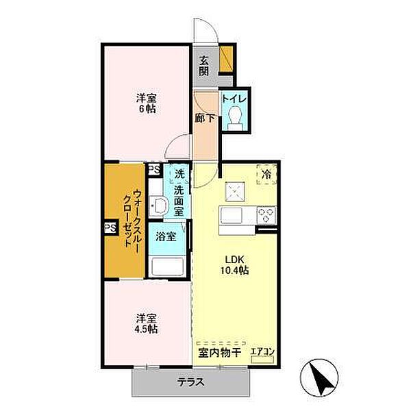 MAISON REVE 102｜千葉県柏市大室2丁目(賃貸アパート2LDK・1階・50.17㎡)の写真 その2