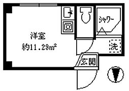 プレシャス野方 3階ワンルームの間取り