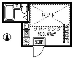 ライフピアエメラルド ワンルームの間取図画像