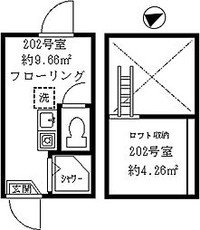 ティ・アーモピュア ワンルームの間取図画像