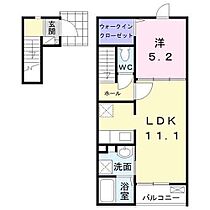 徳島県小松島市中田町字奥林（賃貸アパート1LDK・2階・43.47㎡） その2