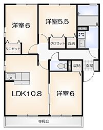 グランモア千代ケ丸A 3LDKの間取図画像