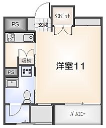 pino2 1Kの間取図画像