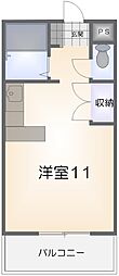 メゾンオレンジ2 ワンルームの間取図画像