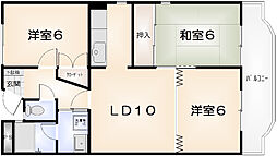 アーバンコート論田 3LDKの間取図画像