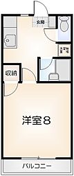 ココファニィー 1Kの間取図画像