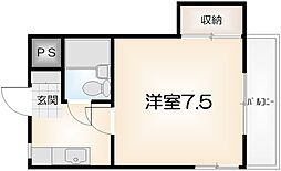 カレッジハウスブンリ 1Kの間取図画像