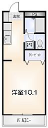 ツツイ昭和町 1Kの間取図画像