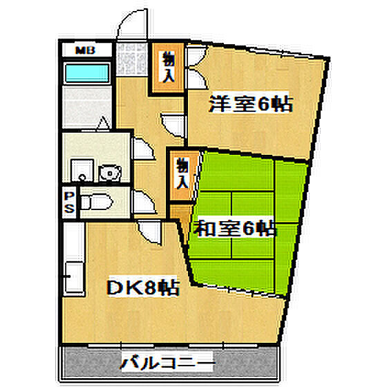 兵庫県明石市大久保町松陰(賃貸マンション2LDK・4階・50.87㎡)の写真 その2