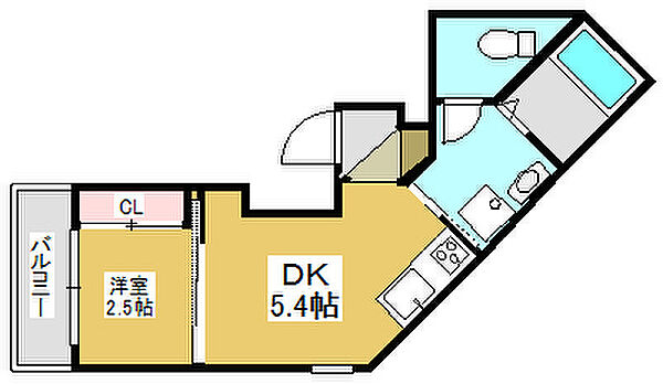 兵庫県加古川市加古川町北在家(賃貸アパート1DK・2階・24.24㎡)の写真 その2